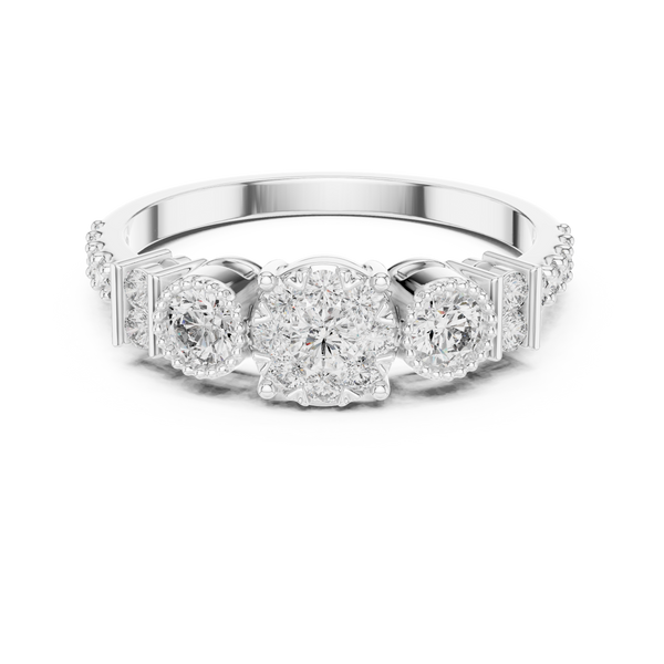 Winter Snow lab grown diamond ring