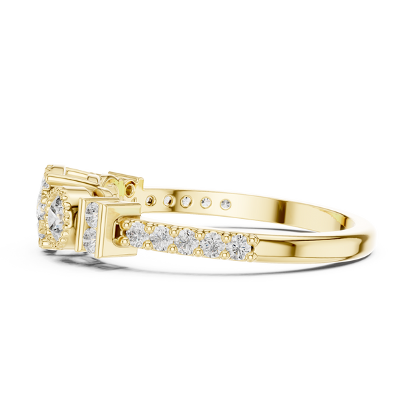 Winter Snow lab grown diamond ring