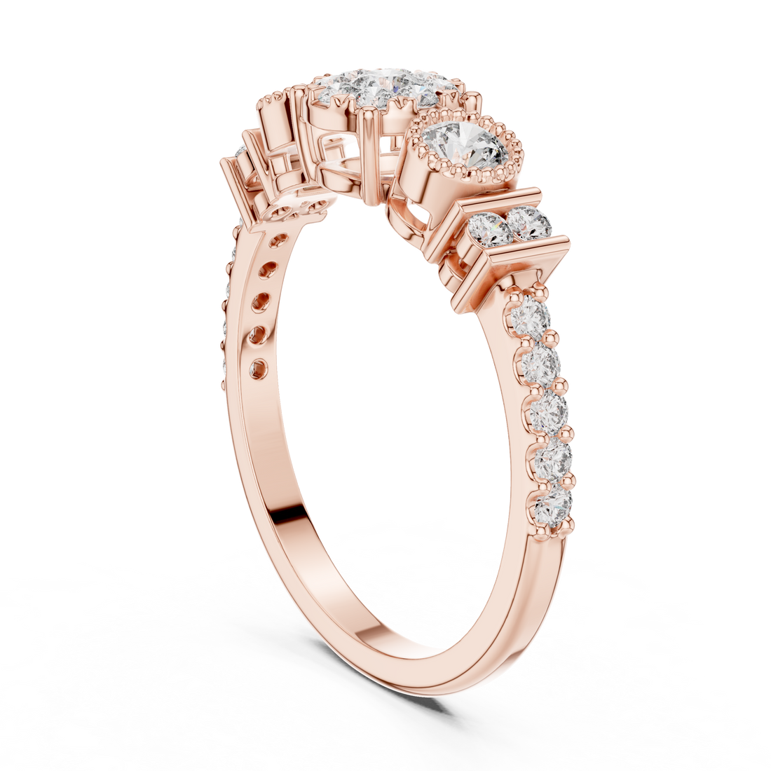 Winter Snow lab grown diamond ring