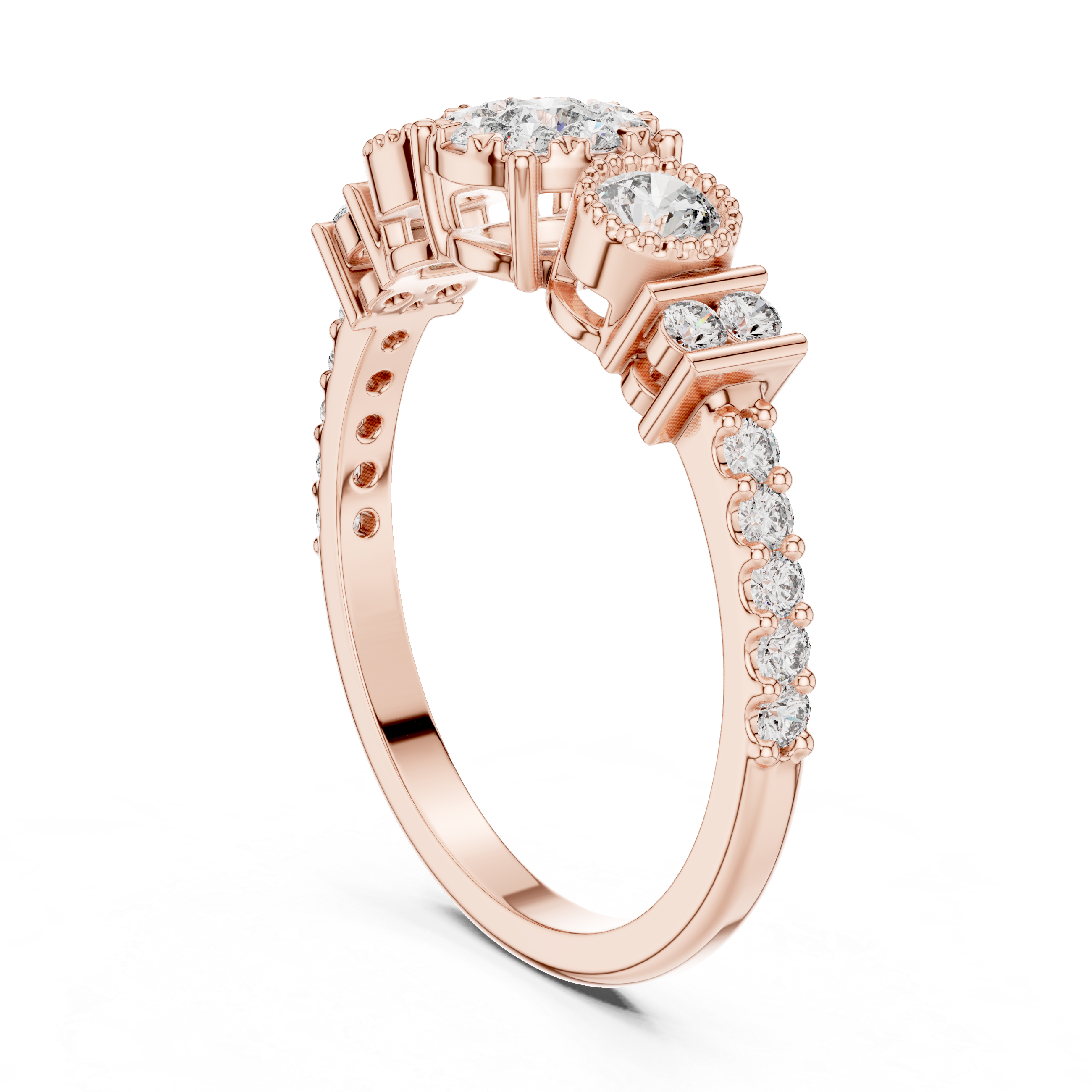 Winter Snow lab grown diamond ring