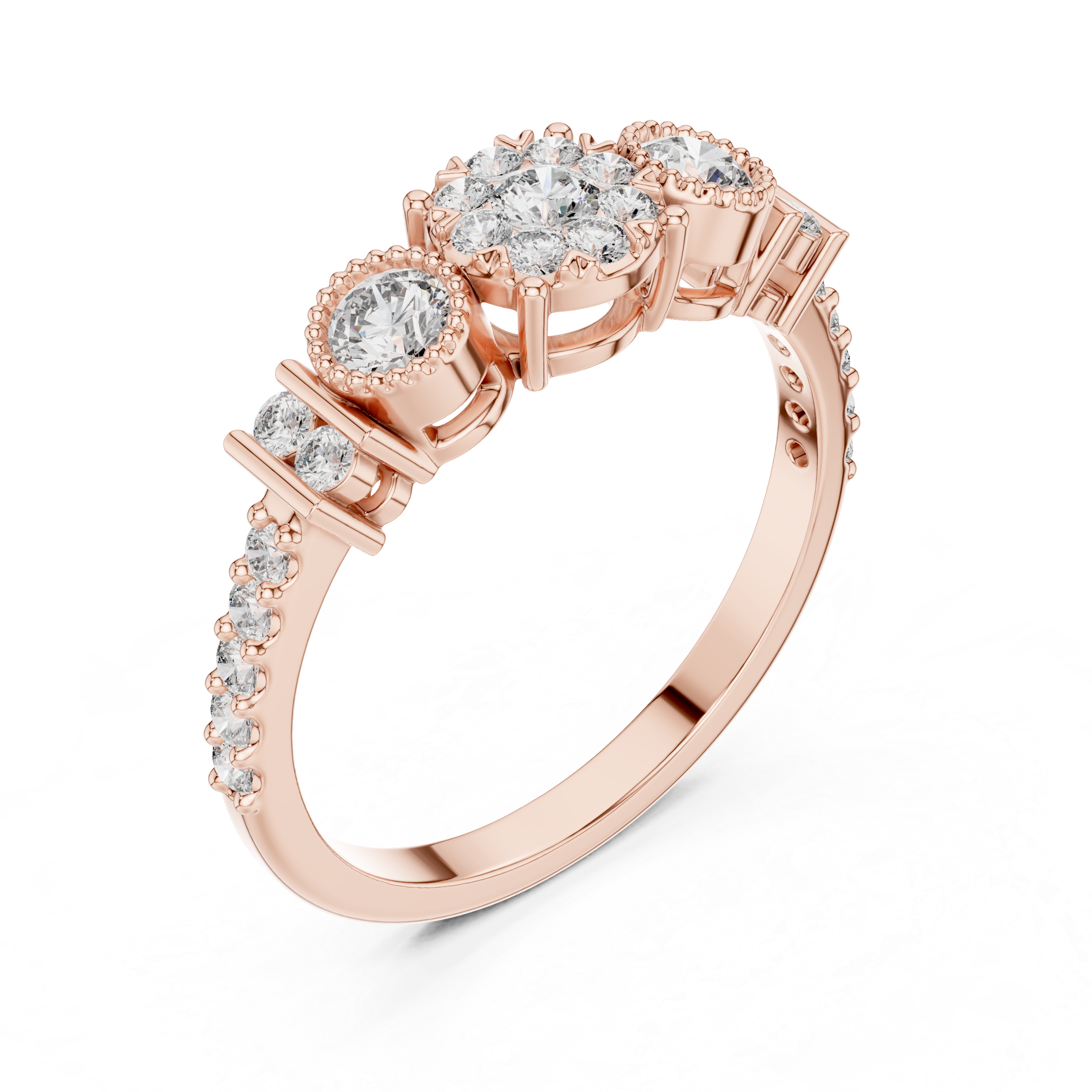 Winter Snow lab grown diamond ring