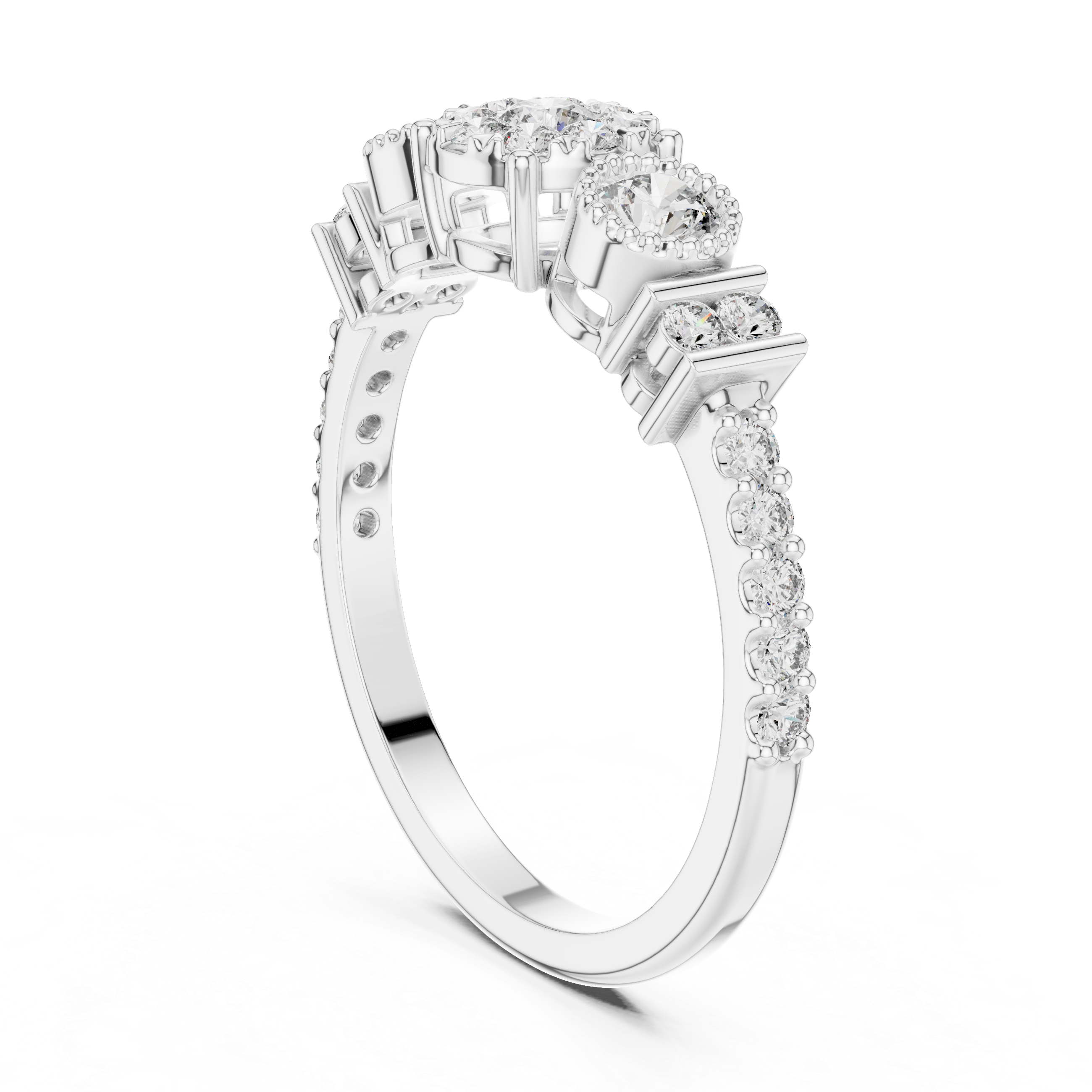 Winter Snow lab grown diamond ring