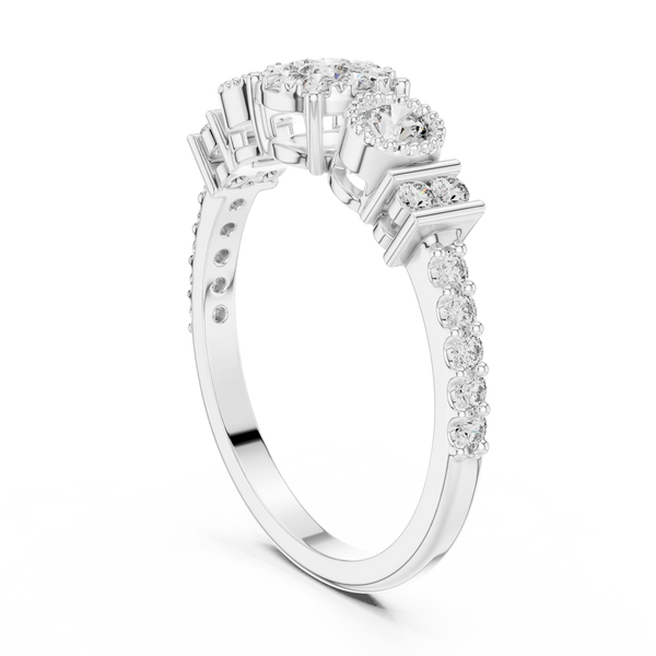 Winter Snow lab grown diamond ring