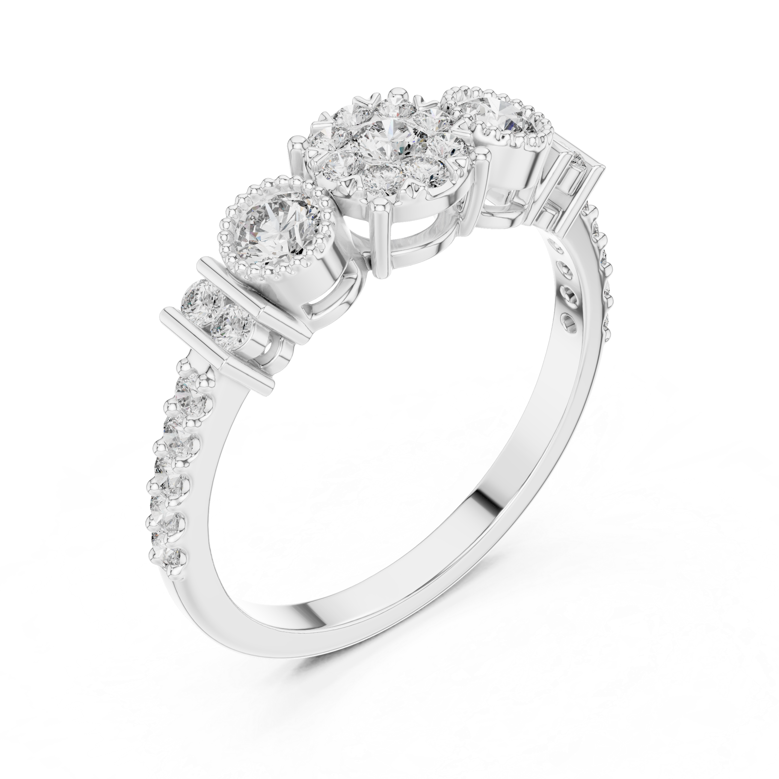 Winter Snow lab grown diamond ring