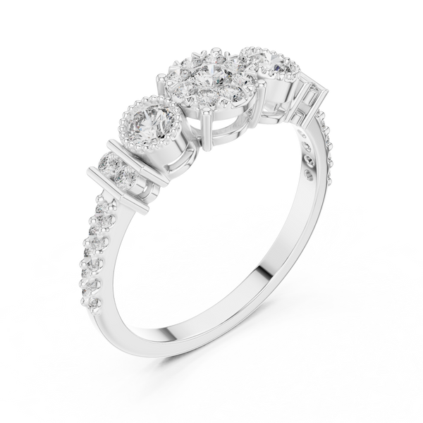 Winter Snow lab grown diamond ring
