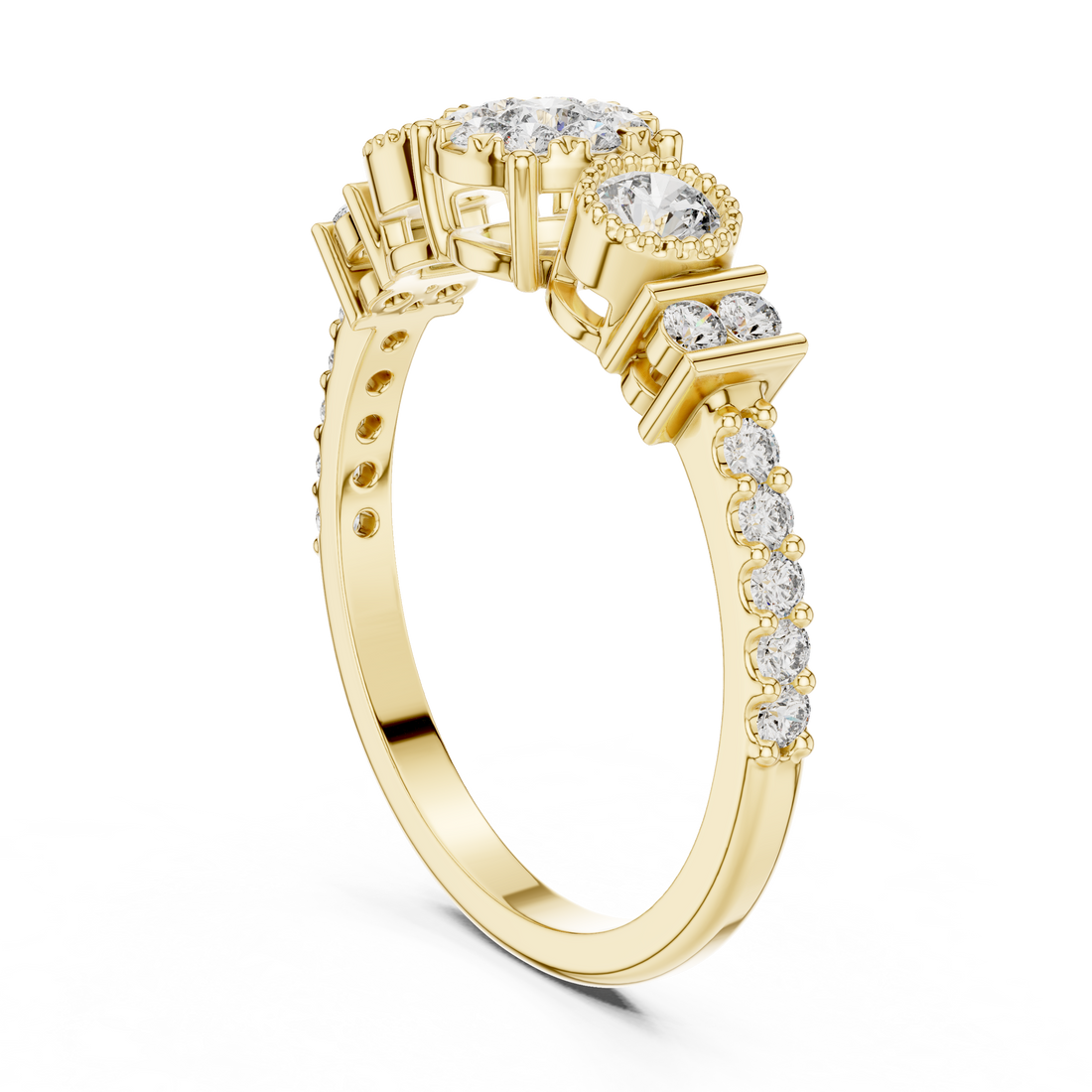 Winter Snow lab grown diamond ring