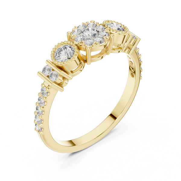 Winter Snow lab grown diamond ring