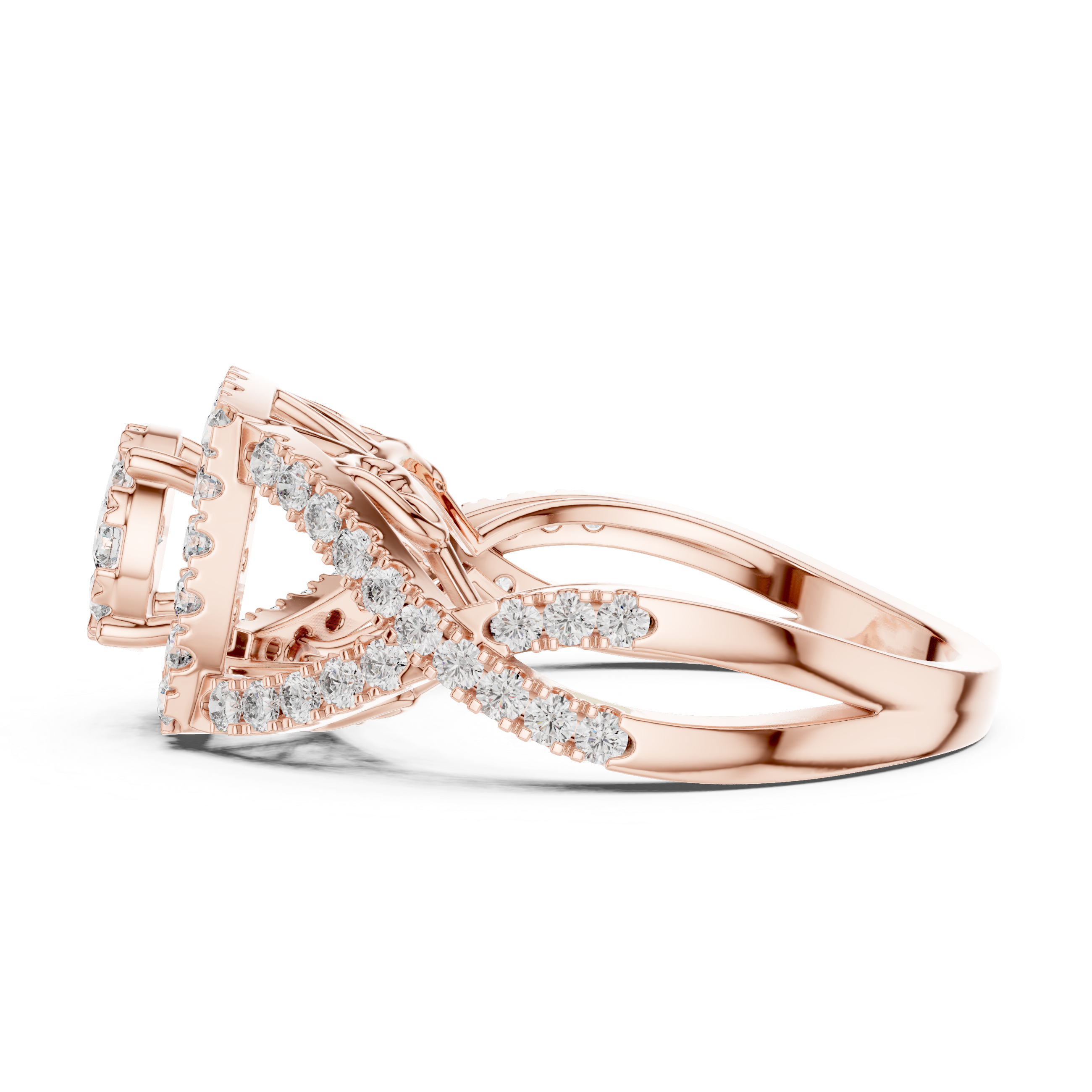 Galaxy Swirl lab grown diamond ring