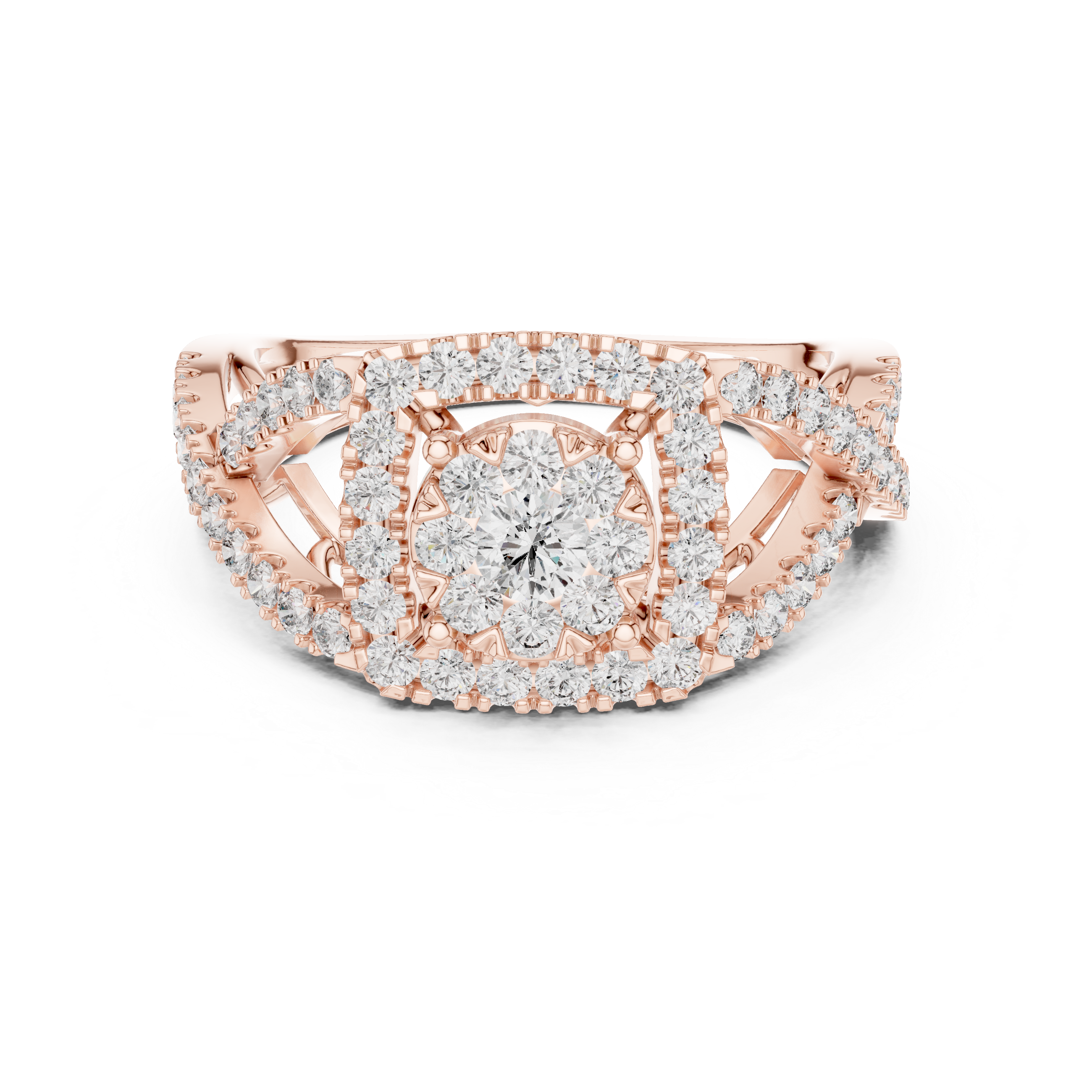 Galaxy Swirl lab grown diamond ring