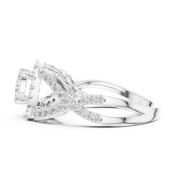 Galaxy Swirl lab grown diamond ring
