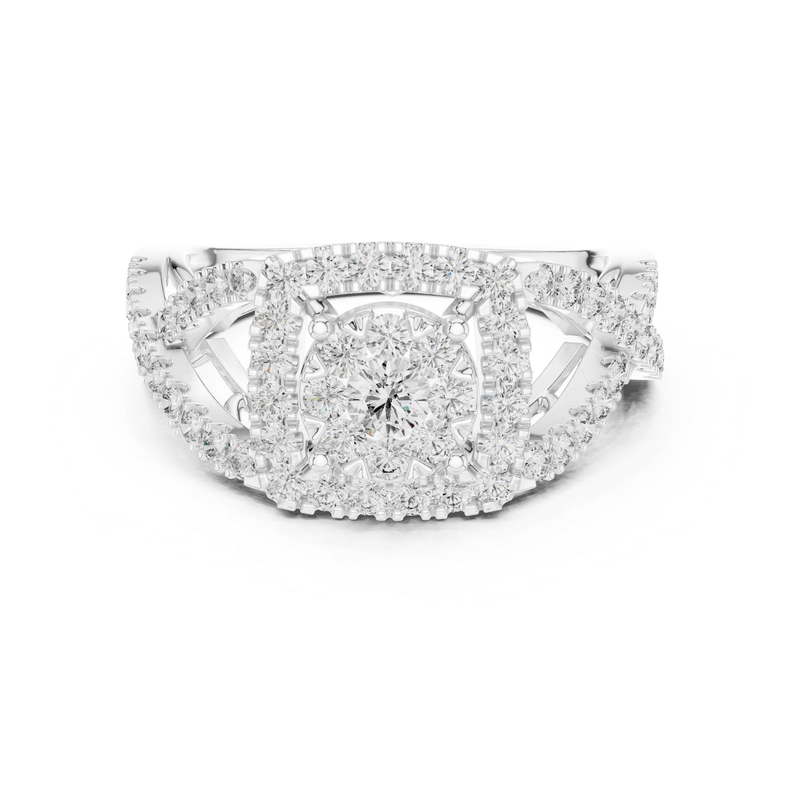 Galaxy Swirl lab grown diamond ring