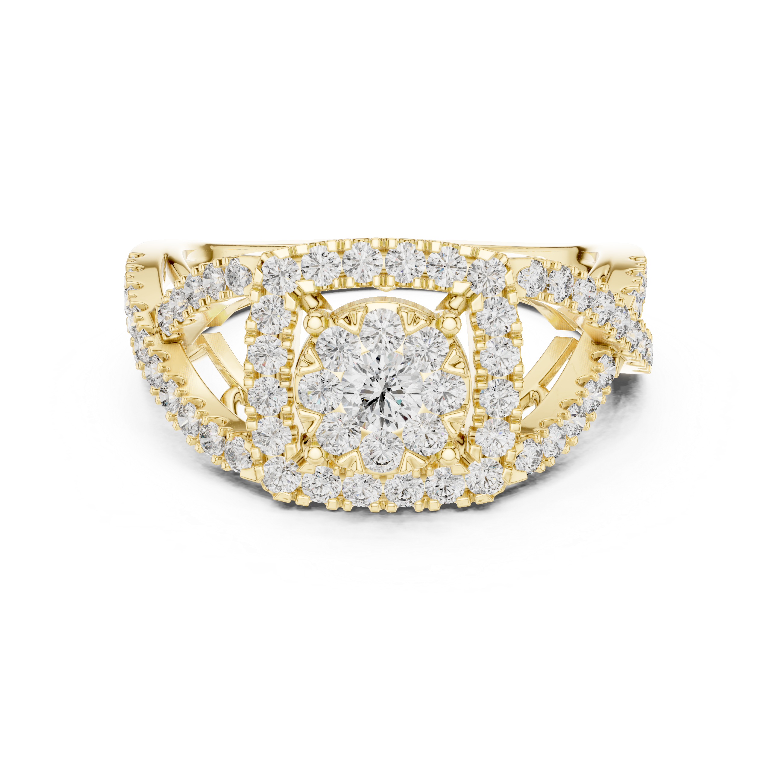 Galaxy Swirl lab grown diamond ring
