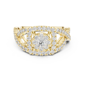 Galaxy Swirl lab grown diamond ring