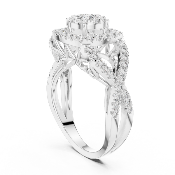 Galaxy Swirl lab grown diamond ring