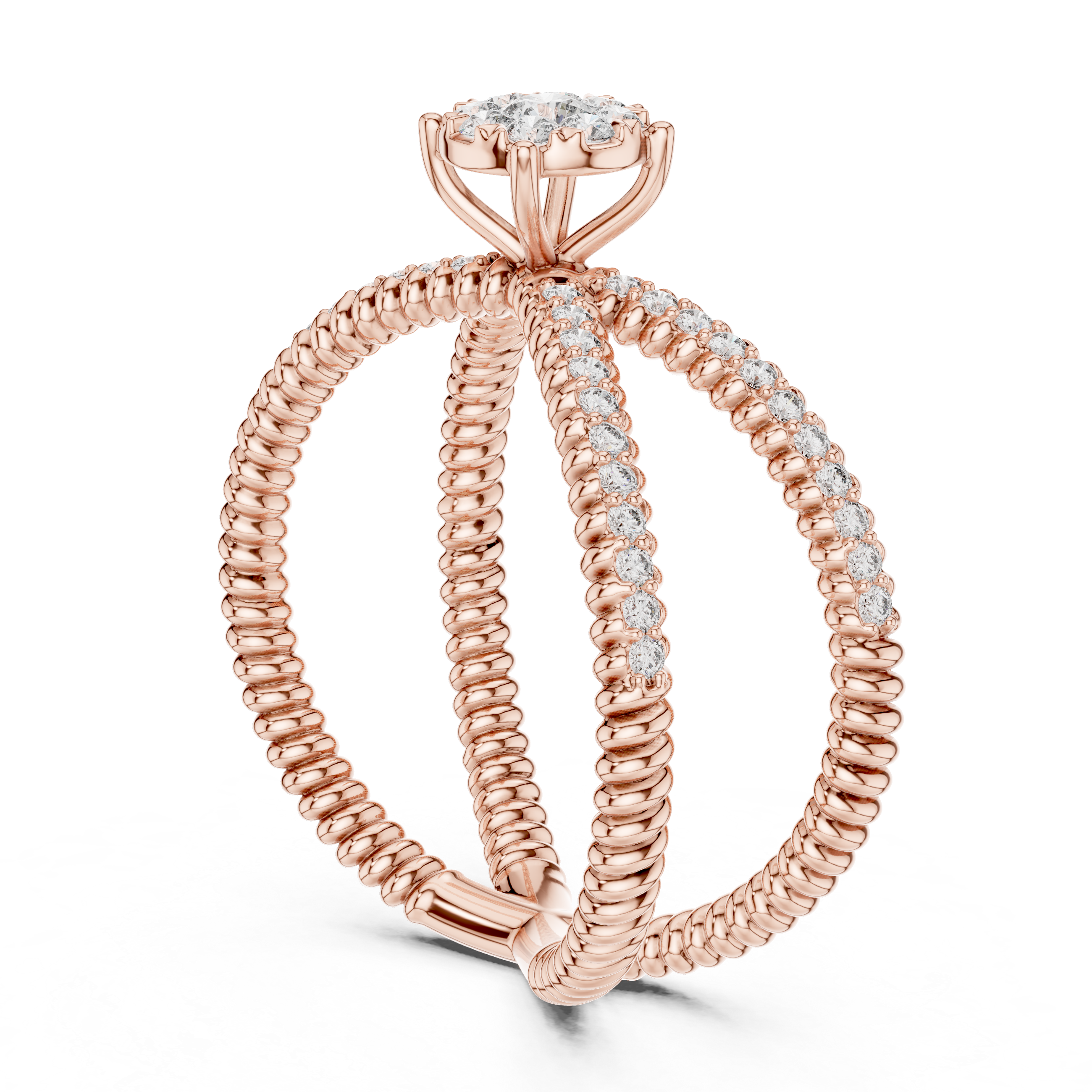 Gentle Stream lab grown diamond ring