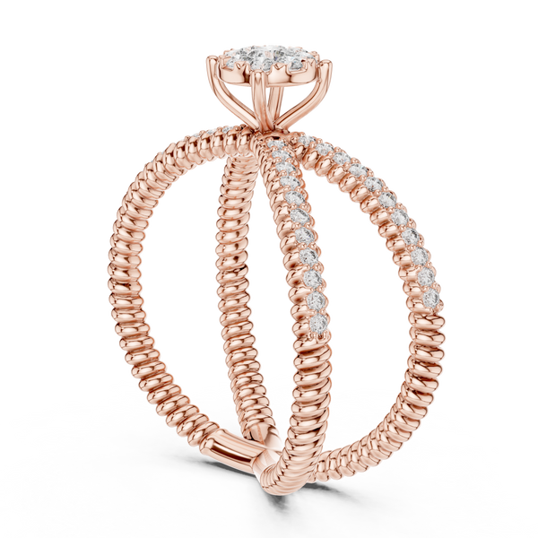 Gentle Stream lab grown diamond ring