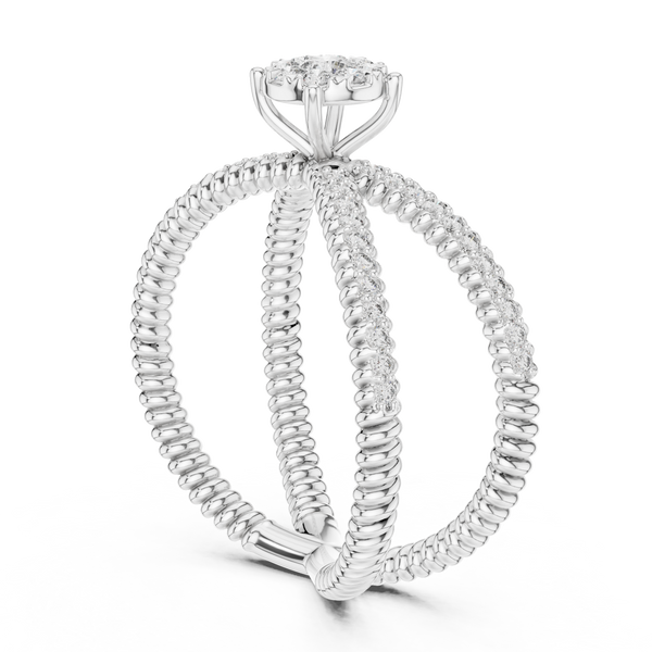 Gentle Stream lab grown diamond ring