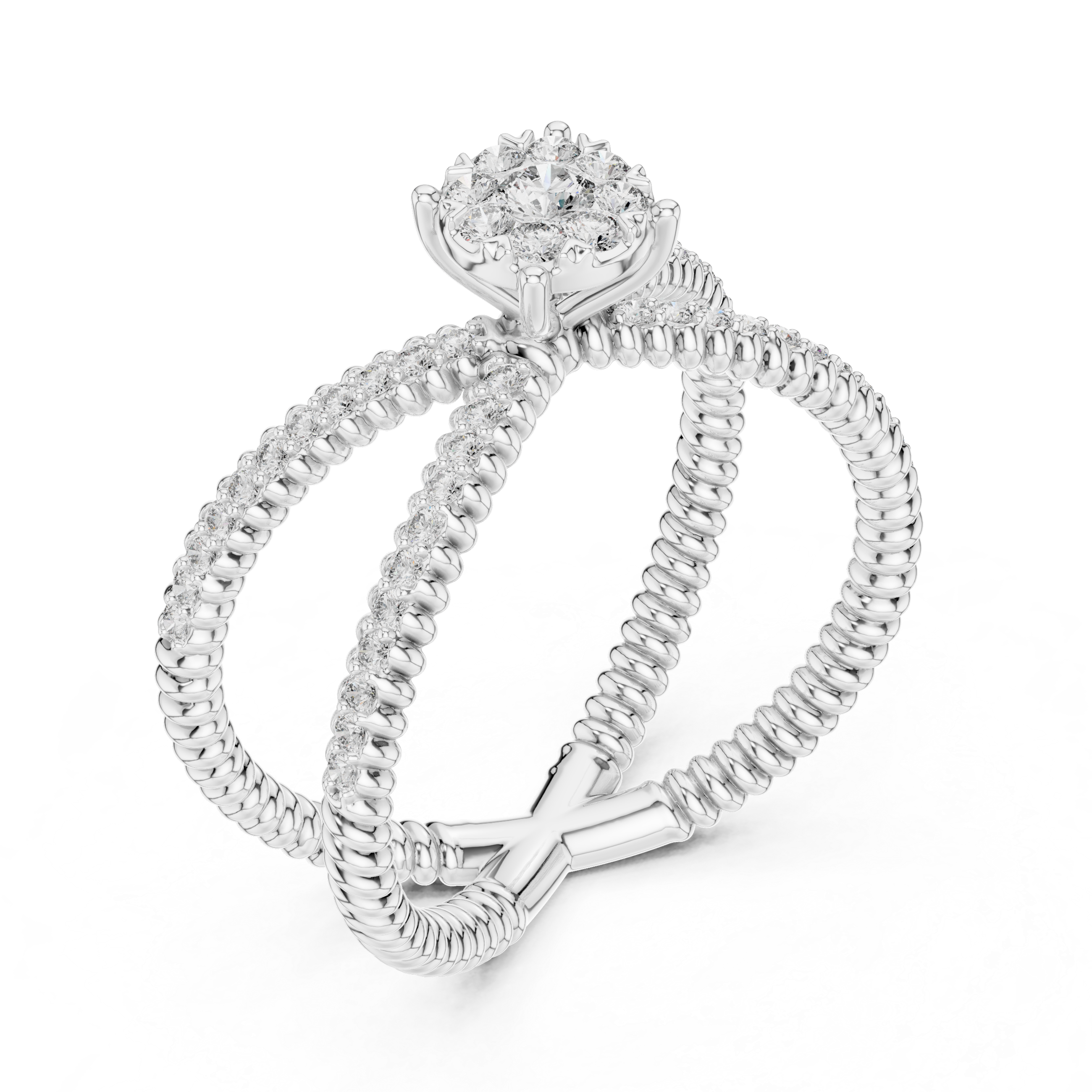 Gentle Stream lab grown diamond ring