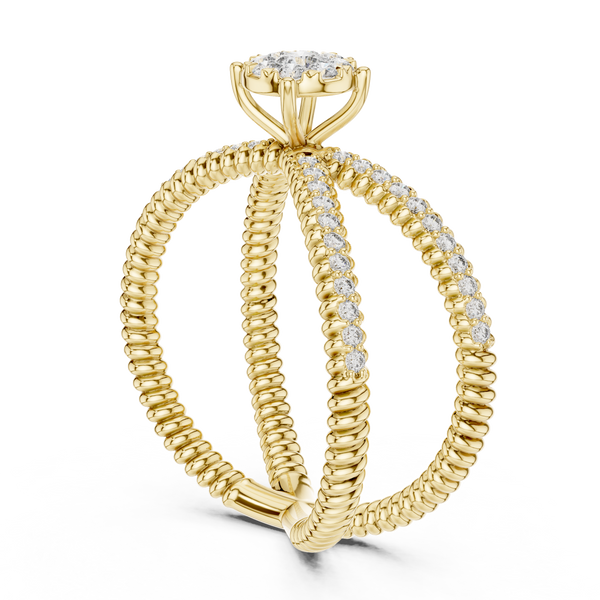 Gentle Stream lab grown diamond ring
