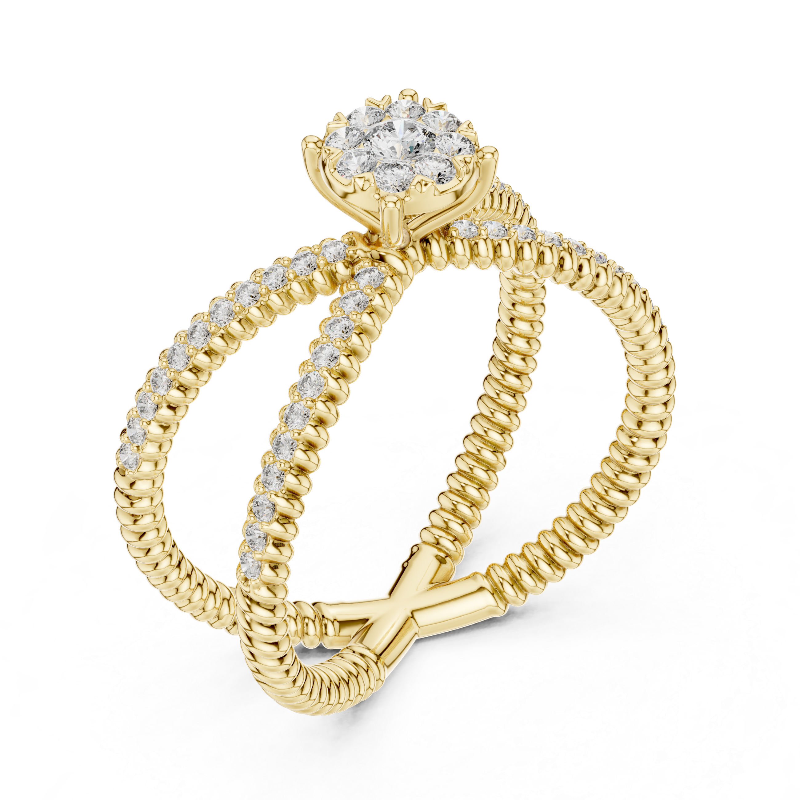 Gentle Stream lab grown diamond ring