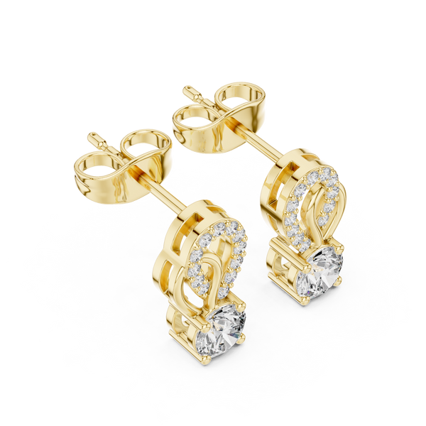 Brilliant Round Diamond Lab Grown Diamond Earring