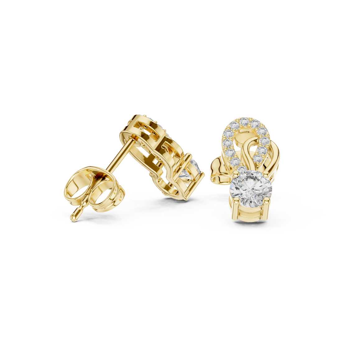 Brilliant Round Diamond Lab Grown Diamond Earring