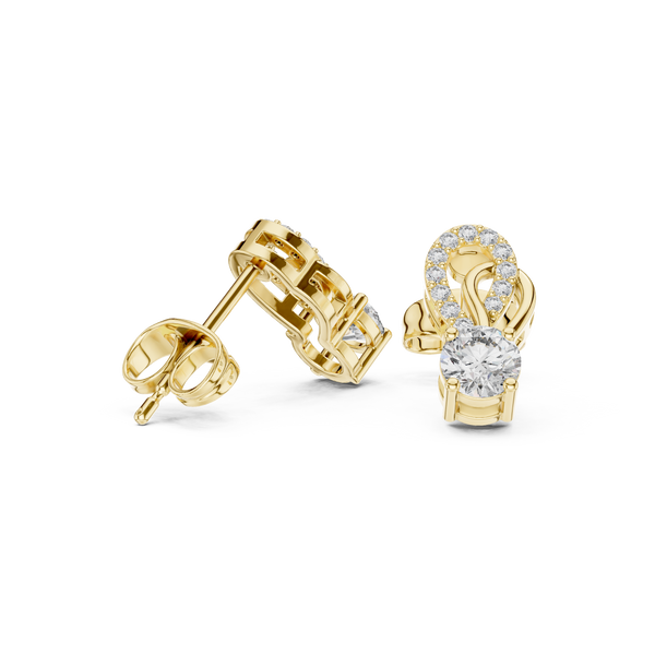 Brilliant Round Diamond Lab Grown Diamond Earring