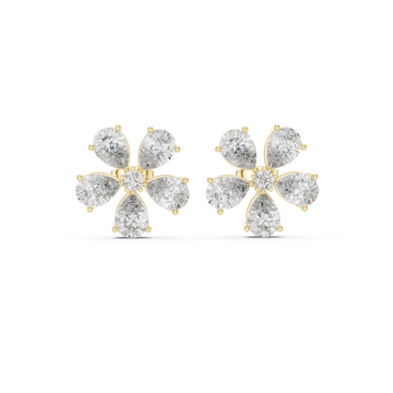 Exquisite Round And Pear Diamond Drops
