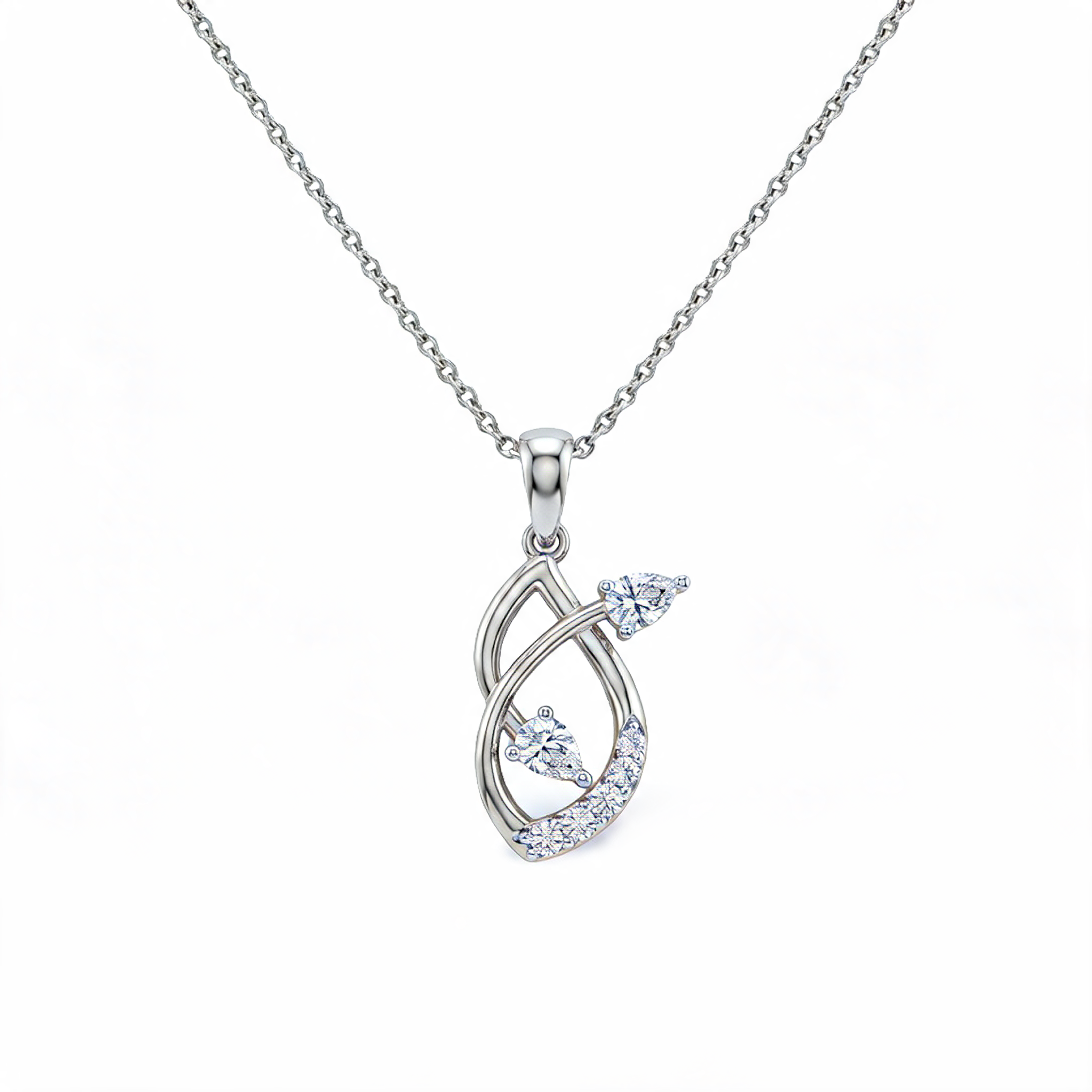 Timeless Infinity Loop Lab Grown Diamond Pendant