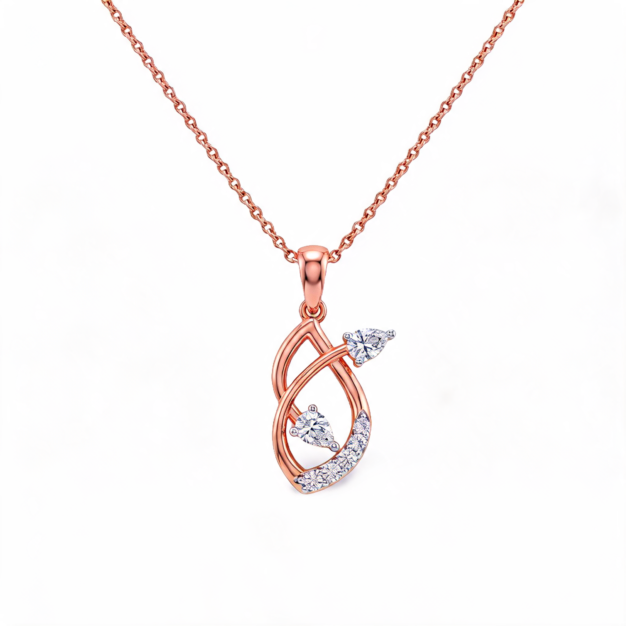 Timeless Infinity Loop Lab Grown Diamond Pendant