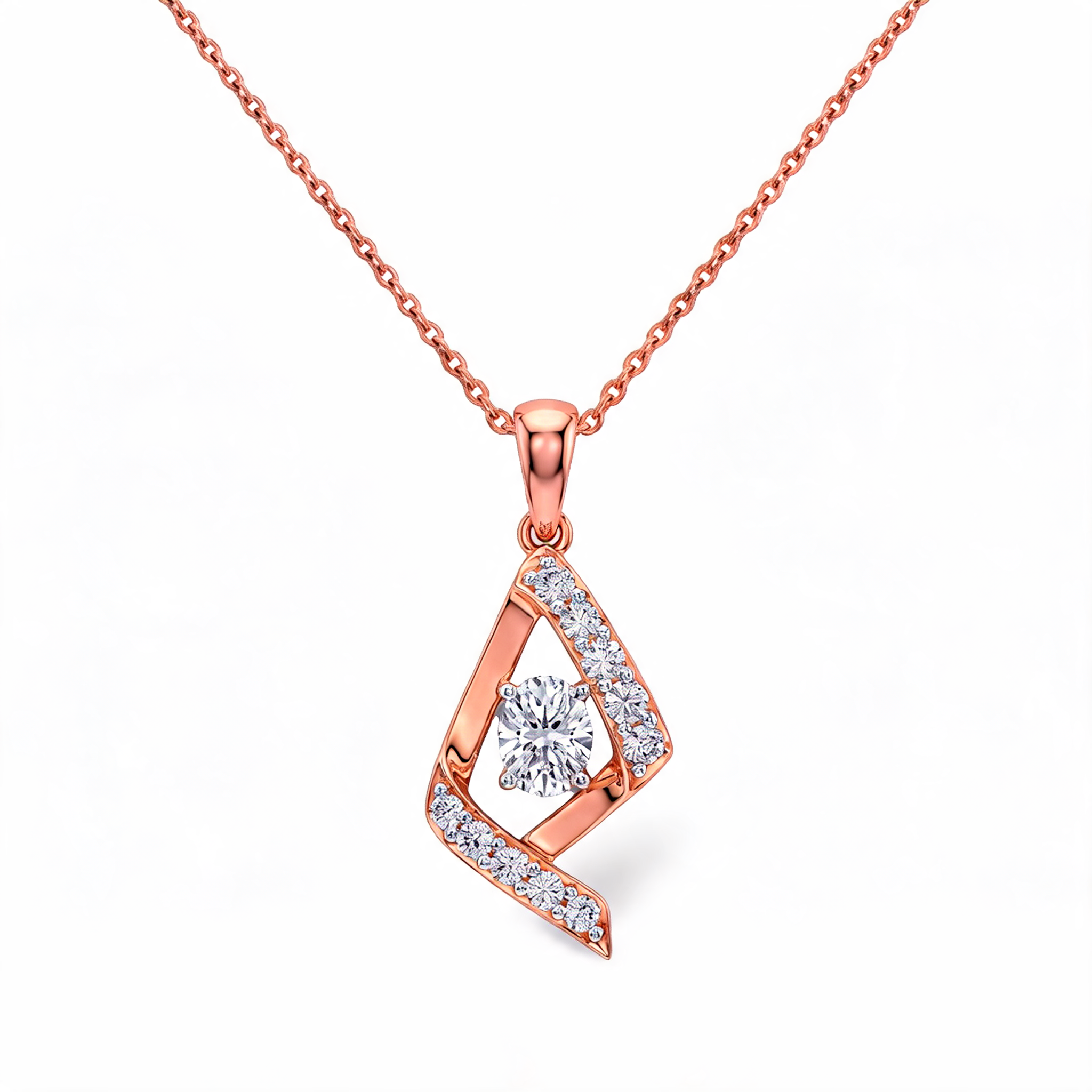 Graceful Marquise Style Lab Grown Diamond Pendant