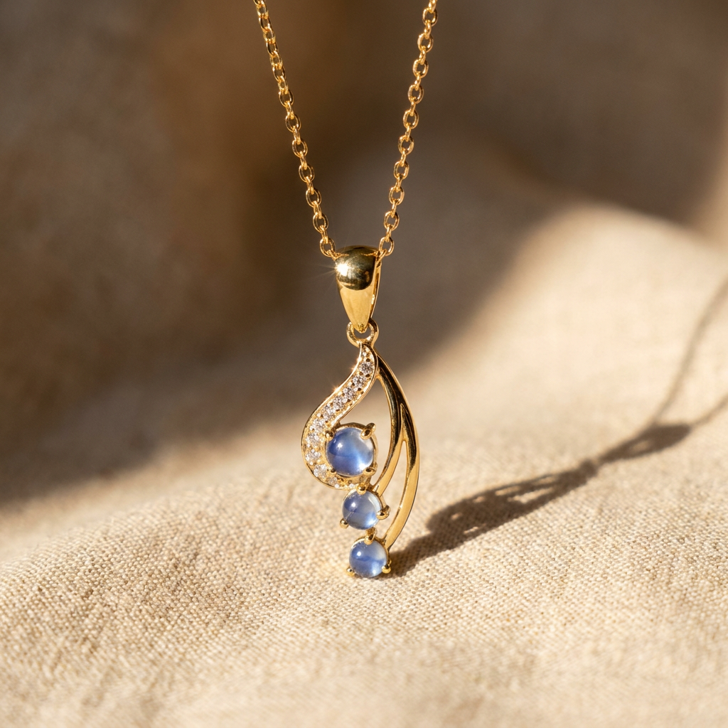 Glittering Leaf Branch Lab Grown Diamond Pendant