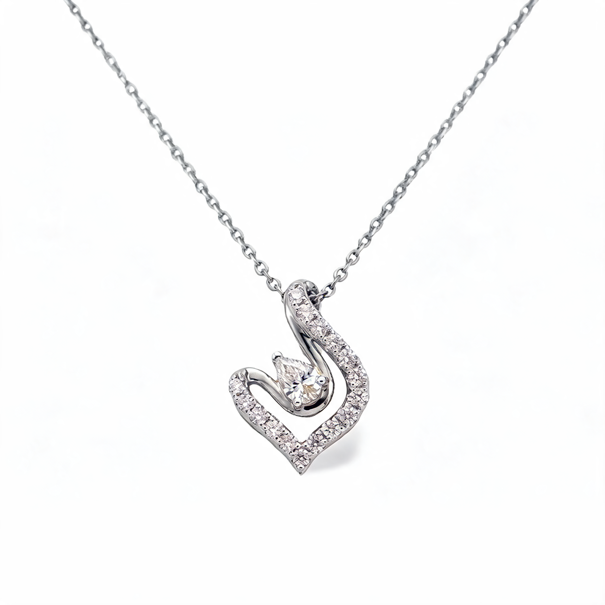Exemplary Compass Point Lab Grown Diamond Pendant