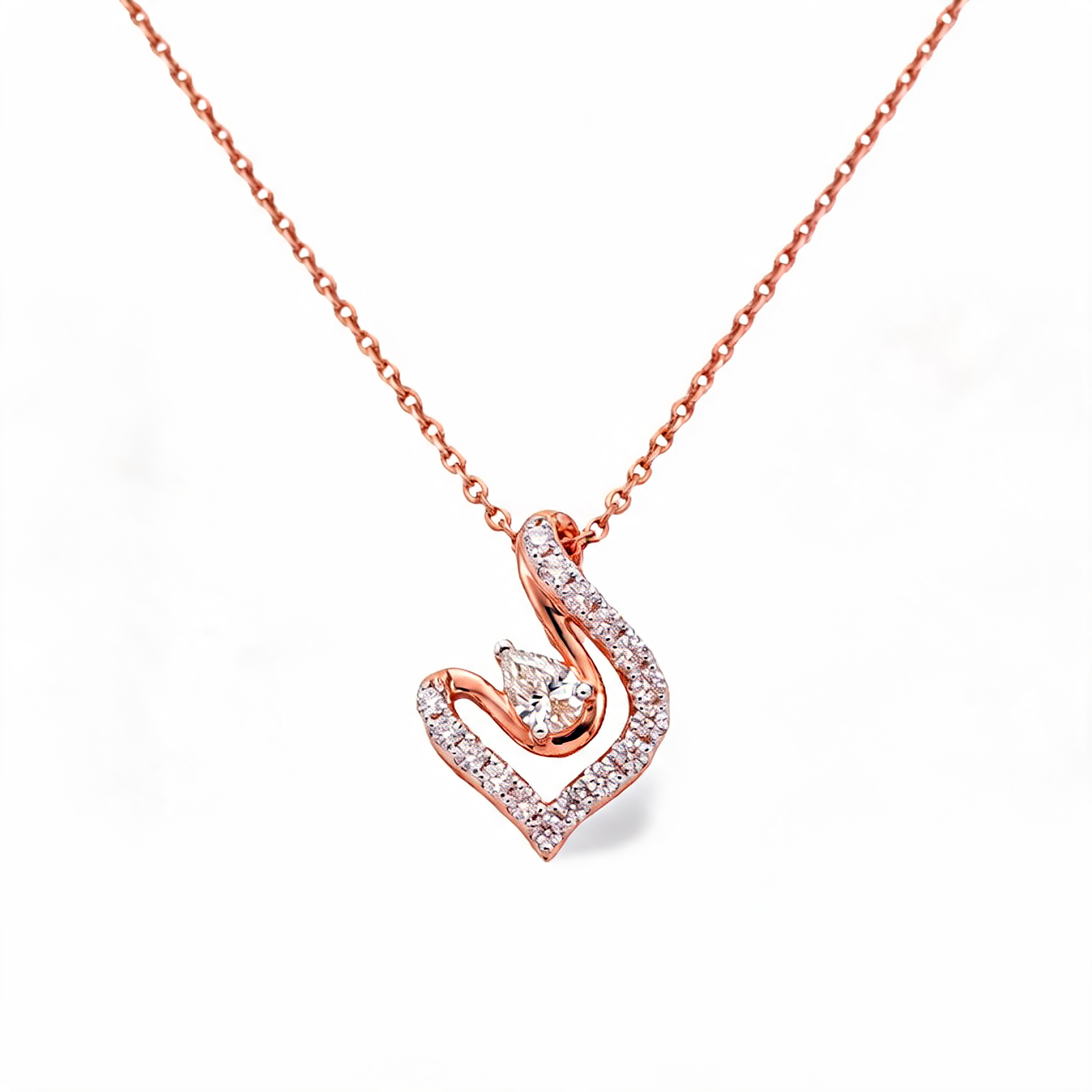 Exemplary Compass Point Lab Grown Diamond Pendant