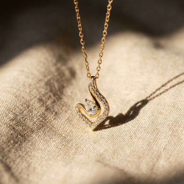 Vintage Filigree Artwork Lab Grown Diamond Pendant