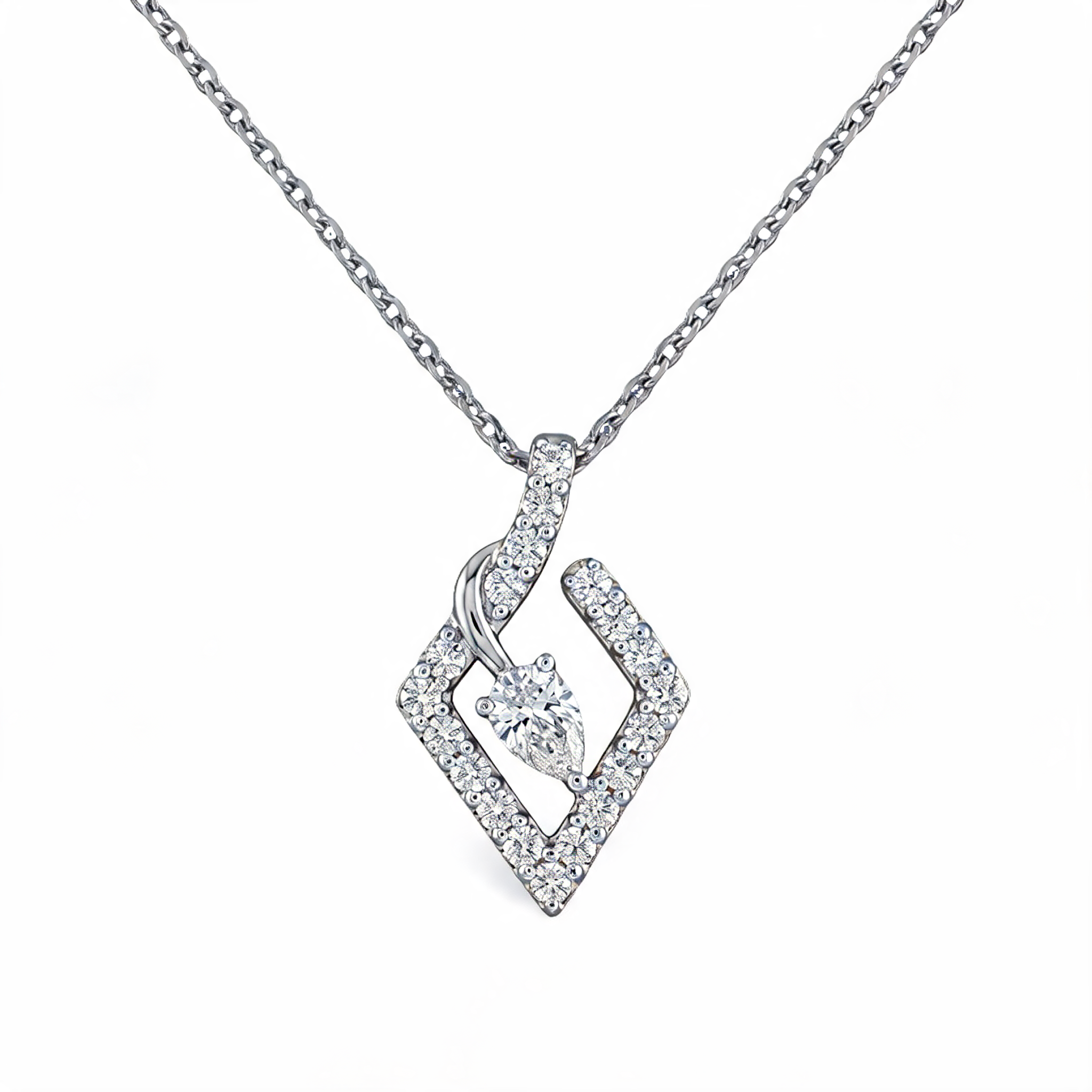 Luxury Teardrop Shape Lab Grown Diamond Pendant