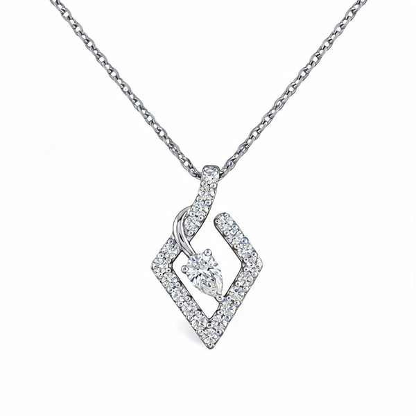Luxury Teardrop Shape Lab Grown Diamond Pendant