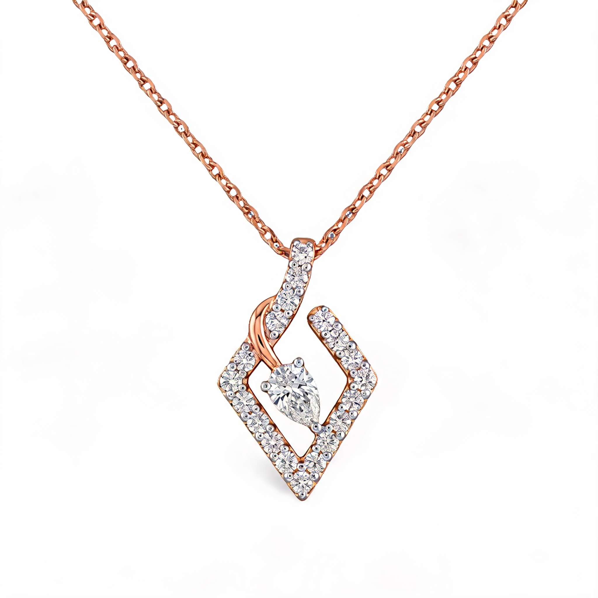 Luxury Teardrop Shape Lab Grown Diamond Pendant