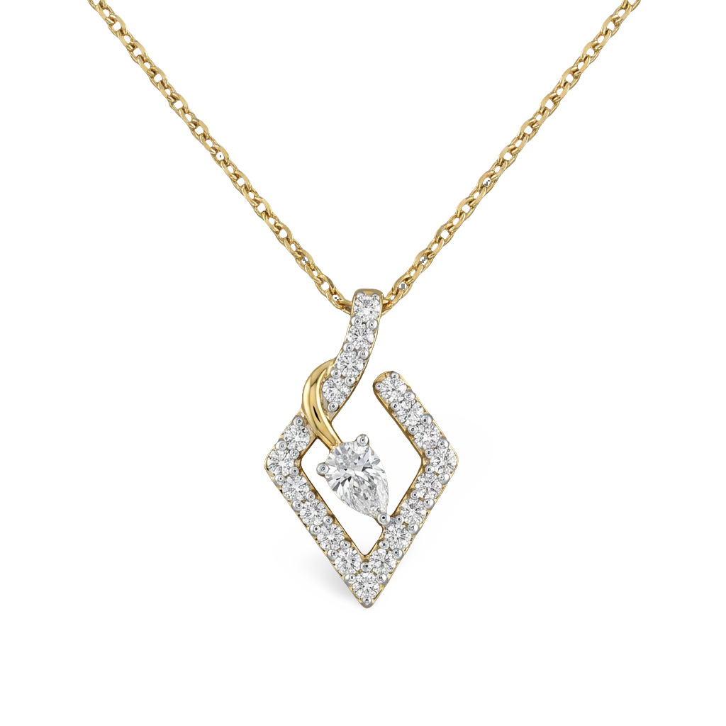 Luxury Teardrop Shape Lab Grown Diamond Pendant