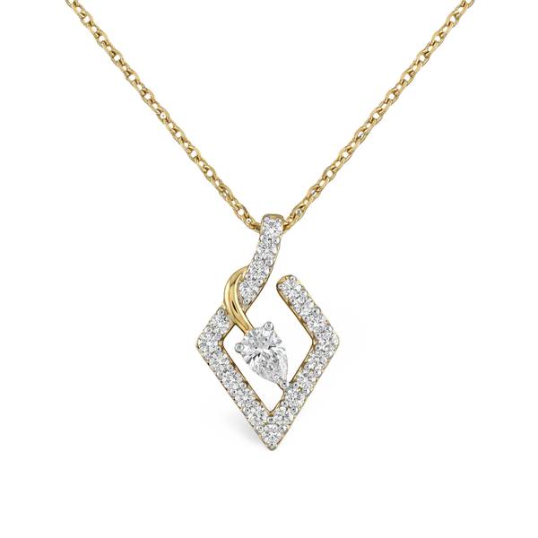 Luxury Teardrop Shape Lab Grown Diamond Pendant