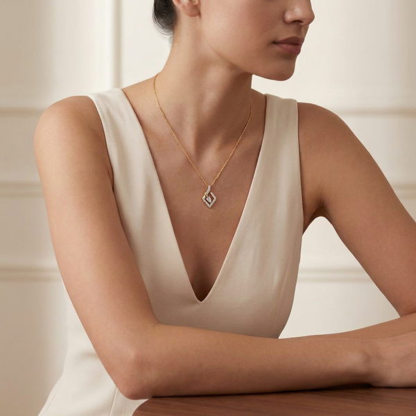 Luxury Teardrop Shape Lab Grown Diamond Pendant