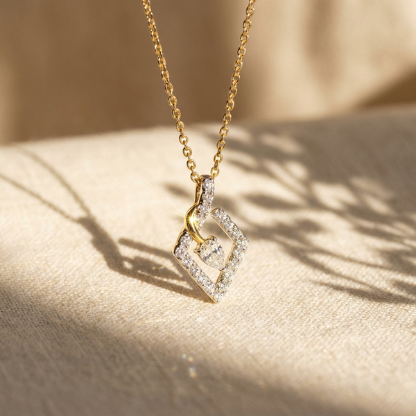 Luxury Teardrop Shape Lab Grown Diamond Pendant