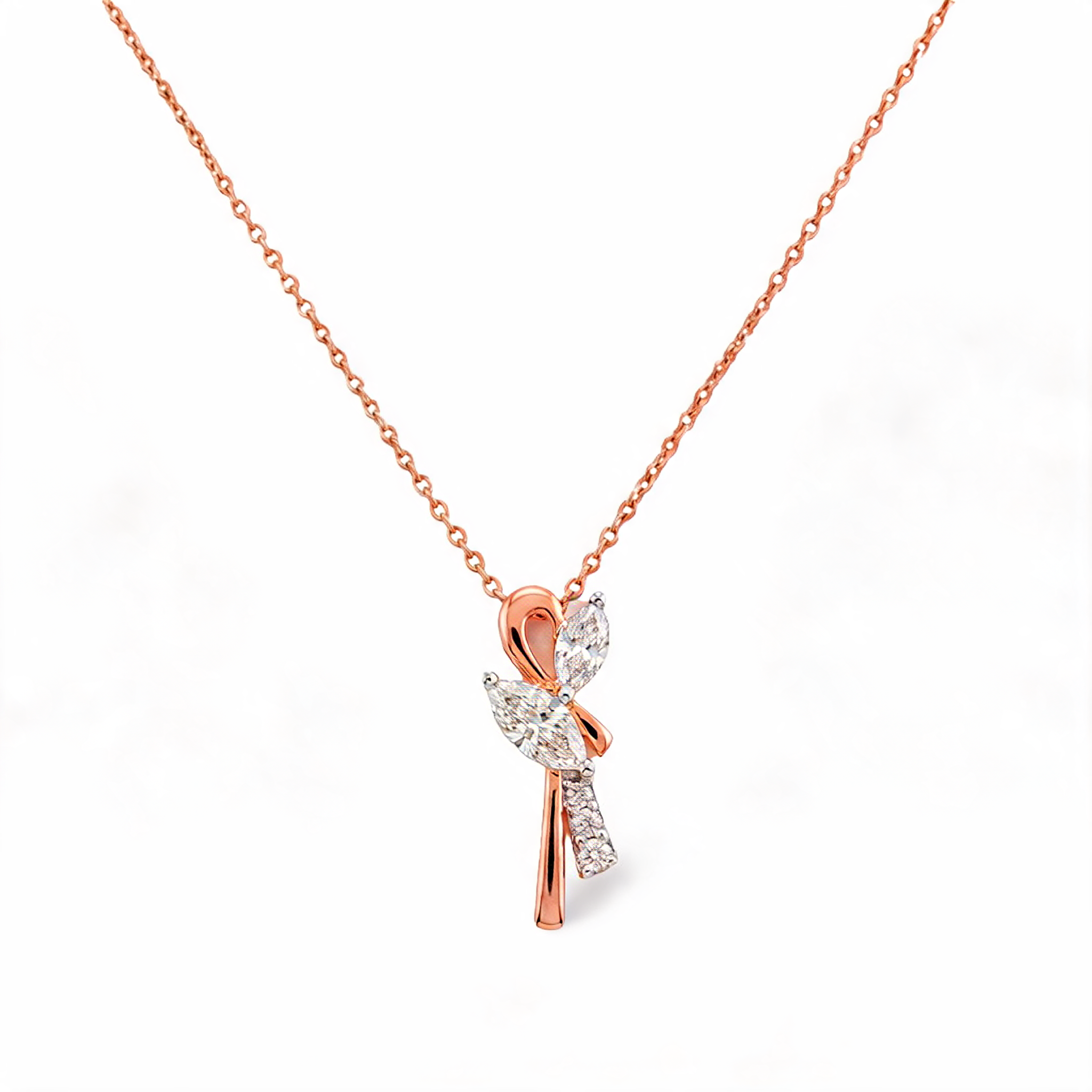 Contemporary Abstract Look Lab Grown Diamond Pendant