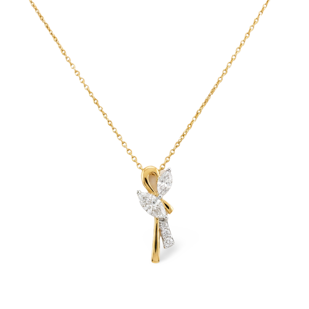 Contemporary Abstract Look Lab Grown Diamond Pendant