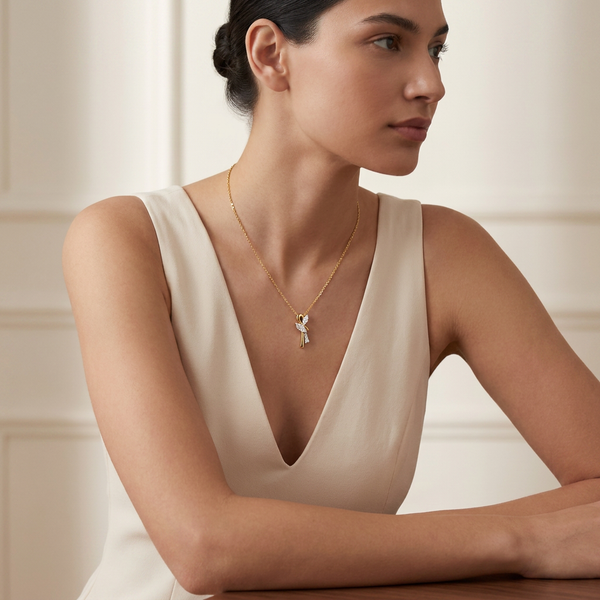 Contemporary Abstract Look Lab Grown Diamond Pendant