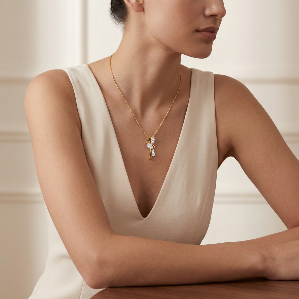 Eternal Love Knot Lab Grown Diamond Pendant