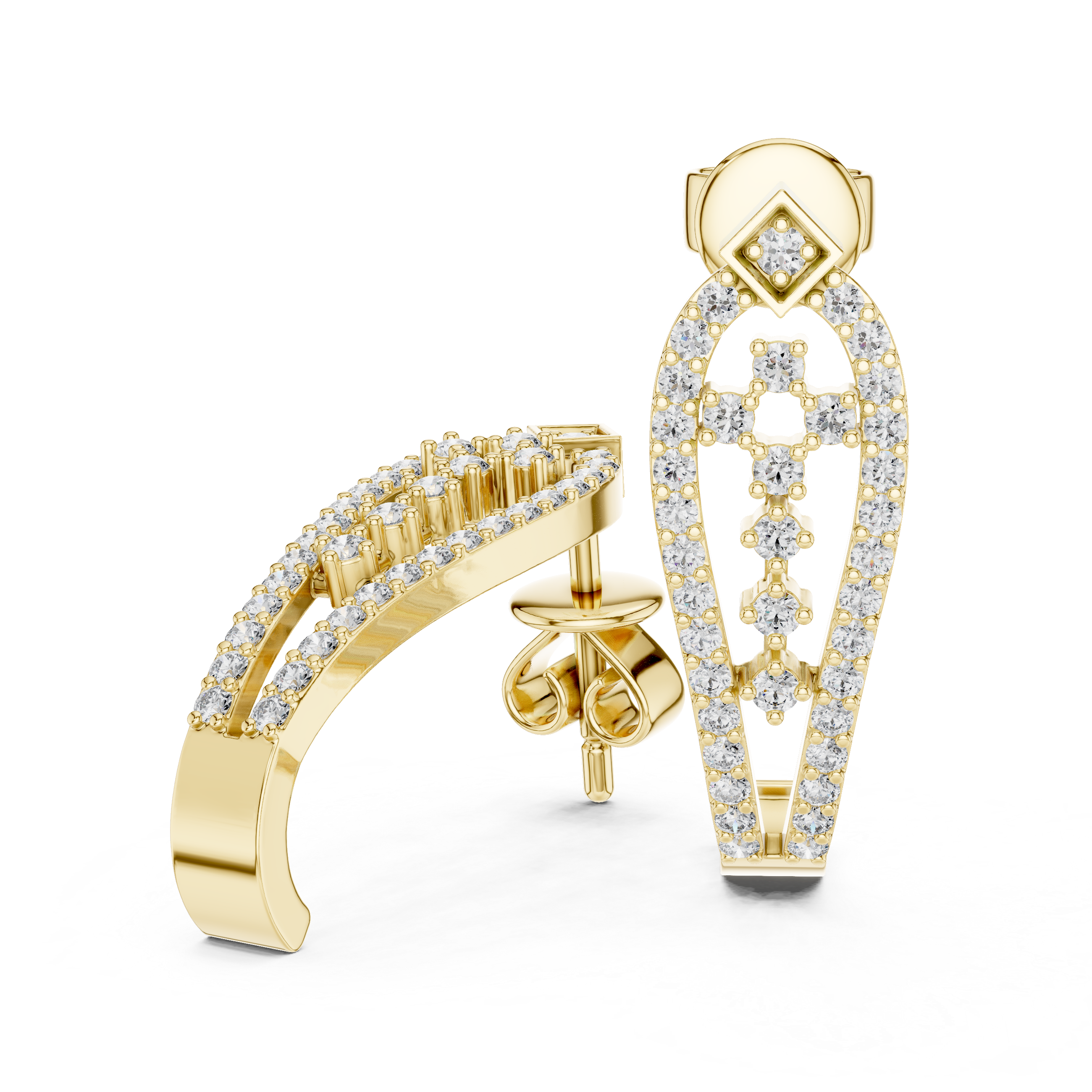 Stellar Oval Cut Lab Grown Diamond Earrings