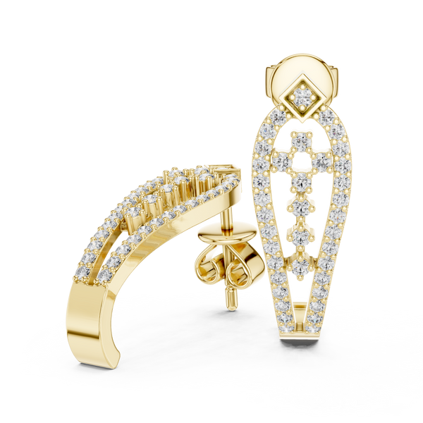 Stellar Oval Cut Lab Grown Diamond Earrings