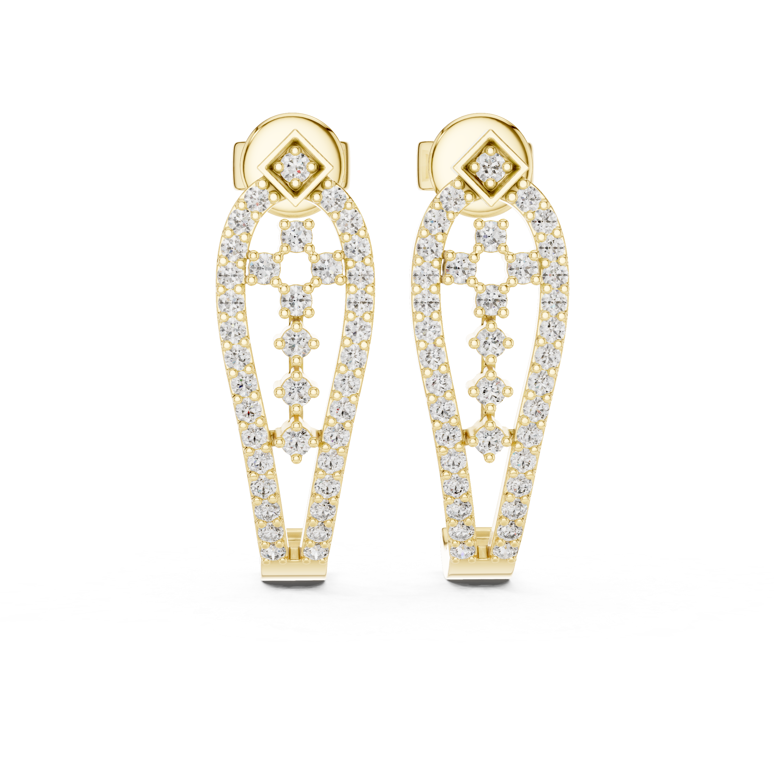 Stellar Oval Cut Lab Grown Diamond Earrings