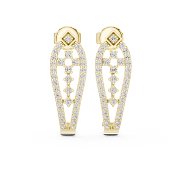 Stellar Oval Cut Lab Grown Diamond Earrings